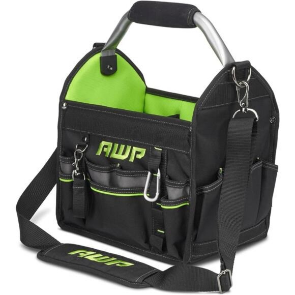 12 Inch Pro Tool Tote with Rotating Handle for Easy Tool Access Water-Resistant